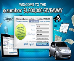 Zumbox million dollar giveaway