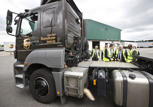 UK transport secretary opens green refuelling station at UPS hub