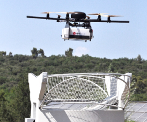 DPD displays delivery drone at Paris festival