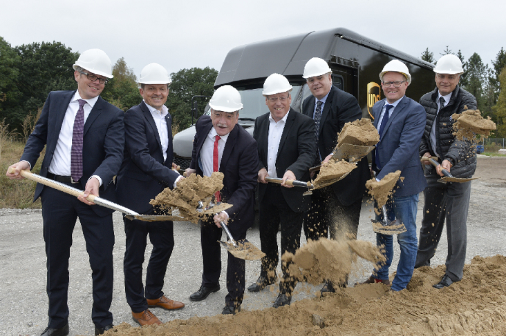 UPS breaks ground on new German package sorting and delivery centre