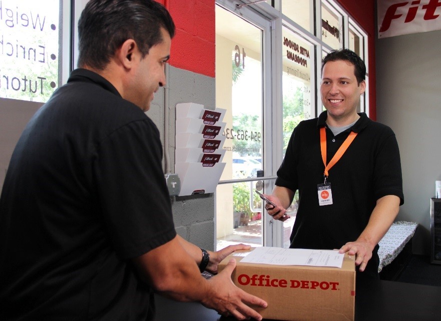 Office Depot using Deliv for sameday delivery service Post & Parcel