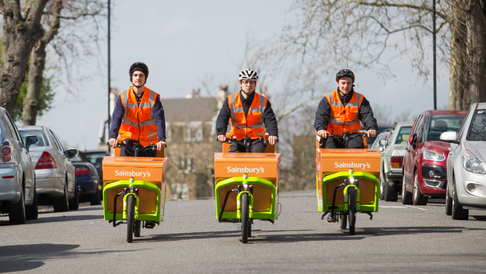 Sainsbury’s trialing cargo bike grocery deliveries