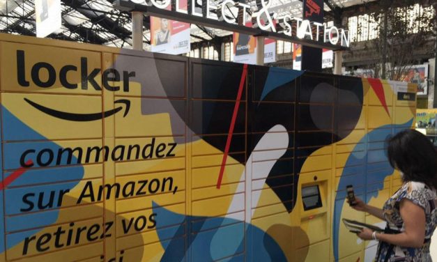 Amazon lockers in French train stations