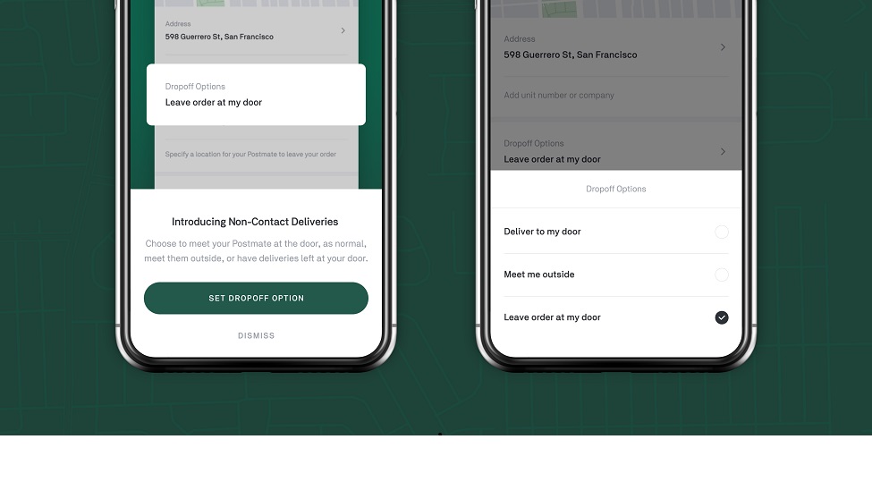 Postmates introduces non-contact deliveries