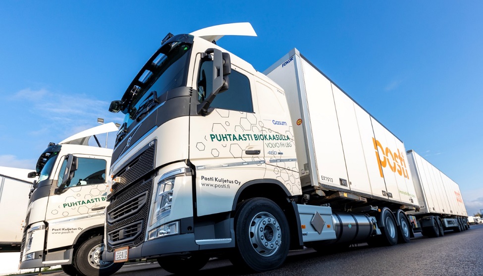 Posti invests in biogas-powered trucks