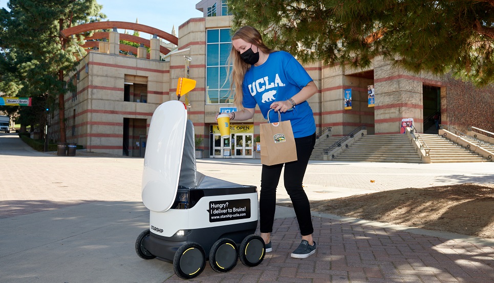 Starship provides autonomous delivery services to UCLA students