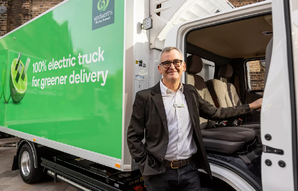 Woolworths plans to make all its home delivery trucks 100% electric-powered by 2030